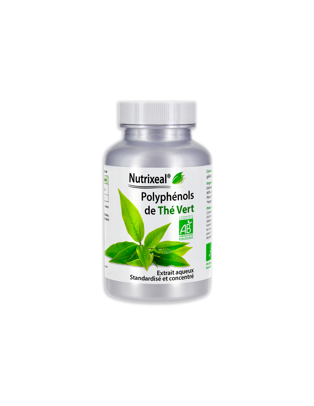 Polyphénols de Thé Vert BIO* 500 mg , 80 polyphénols Nutrixeal